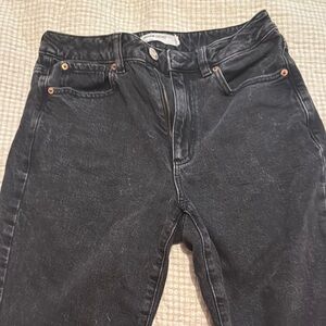 Garage Black Slim Jeans with Washed Texture